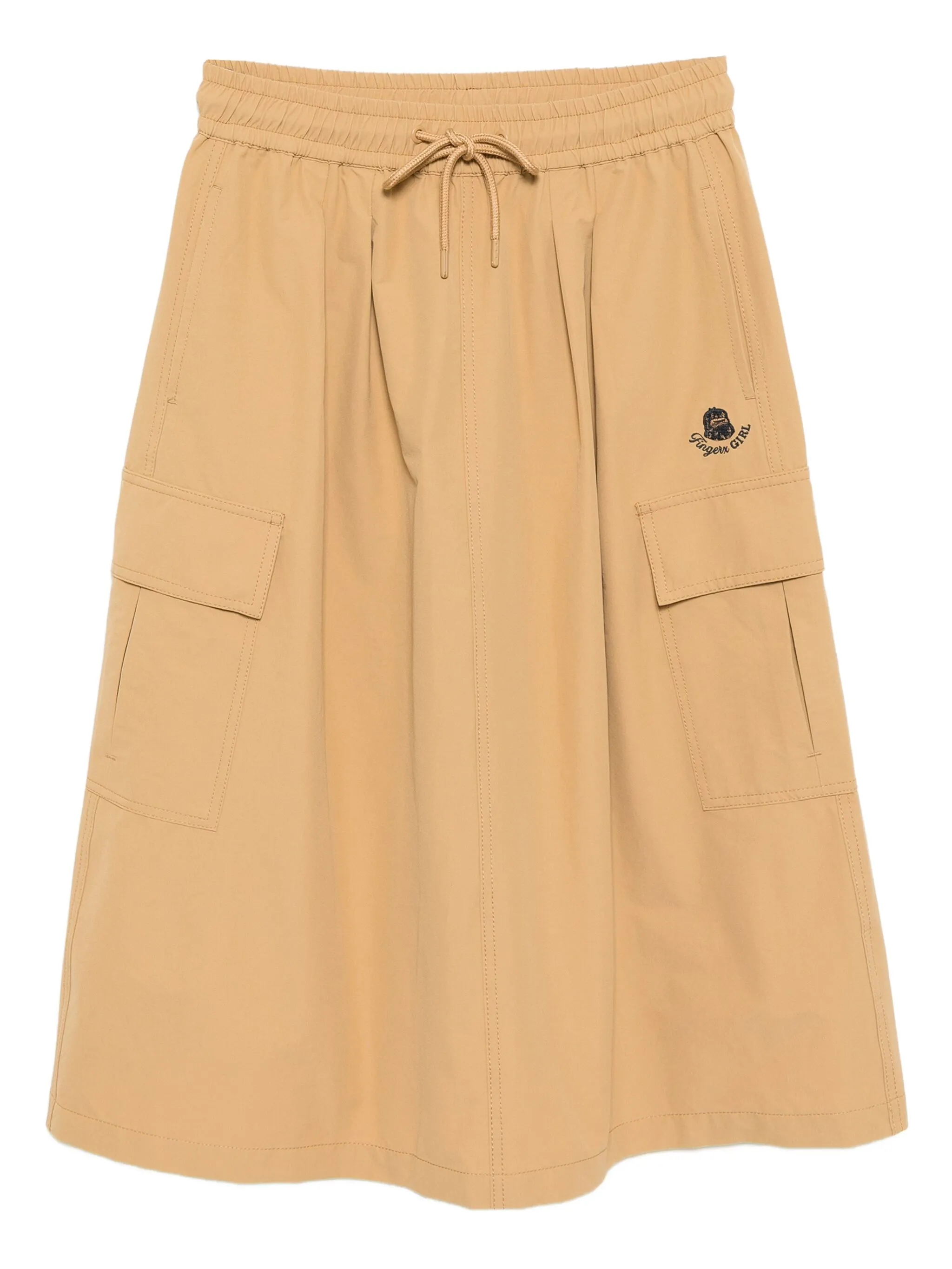 

Шорты с вышитым логотипом Fingercroxx, бежевый