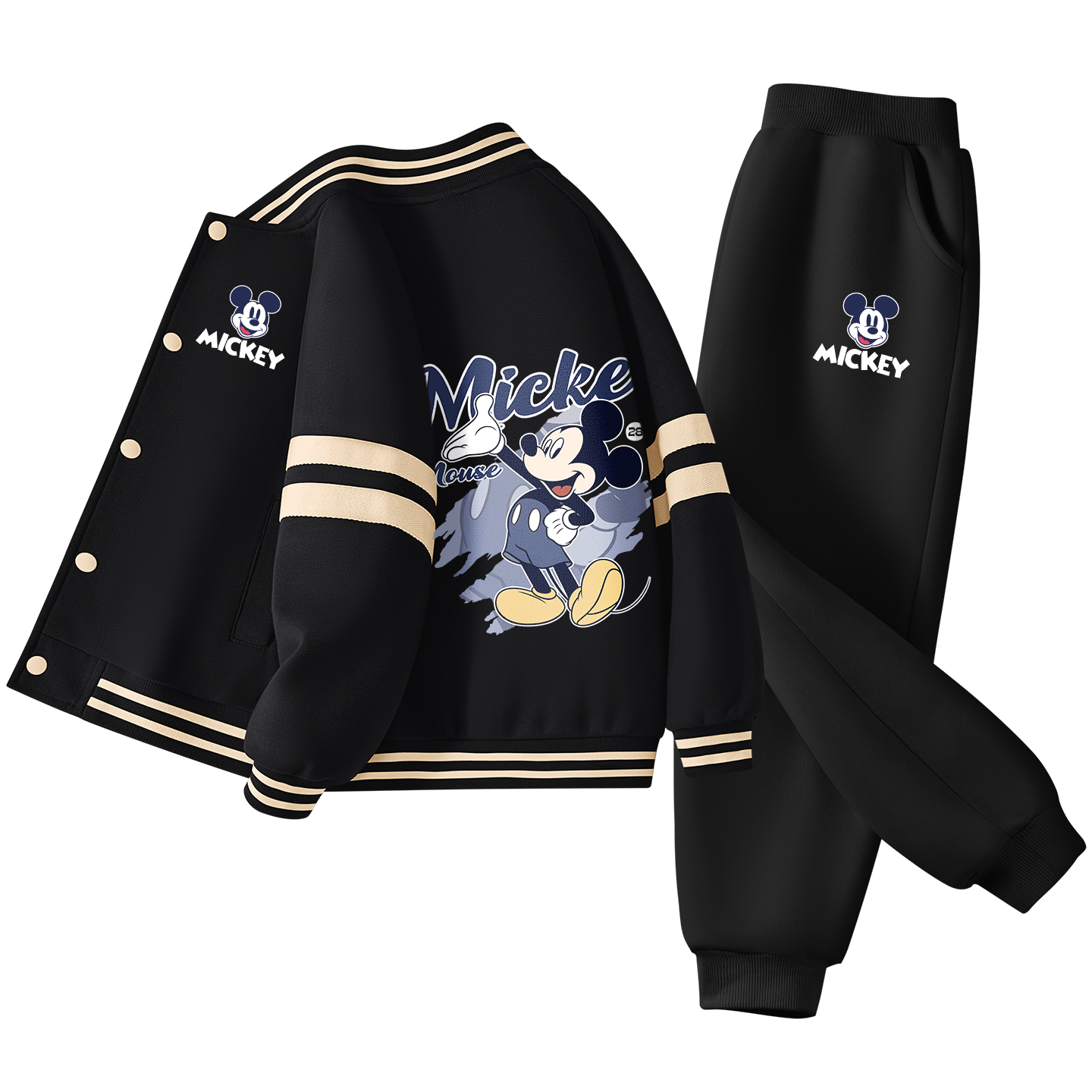 

Детская повседневная спортивная одежда Disney, черный