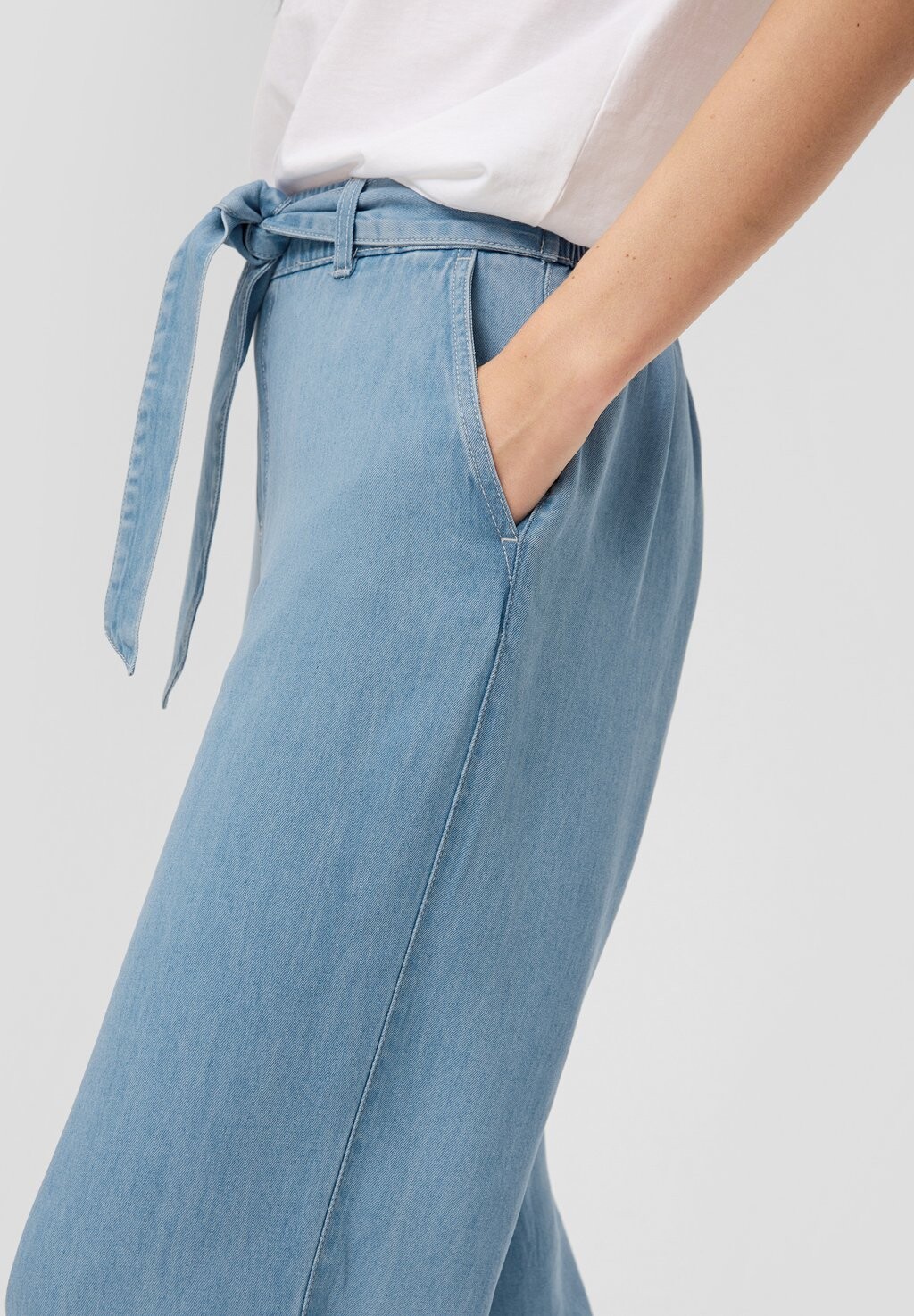 

Расклешенные джинсы CULOTTE WIDE LEG MIT BINDEGÜRTEL s.Oliver, цвет Blau