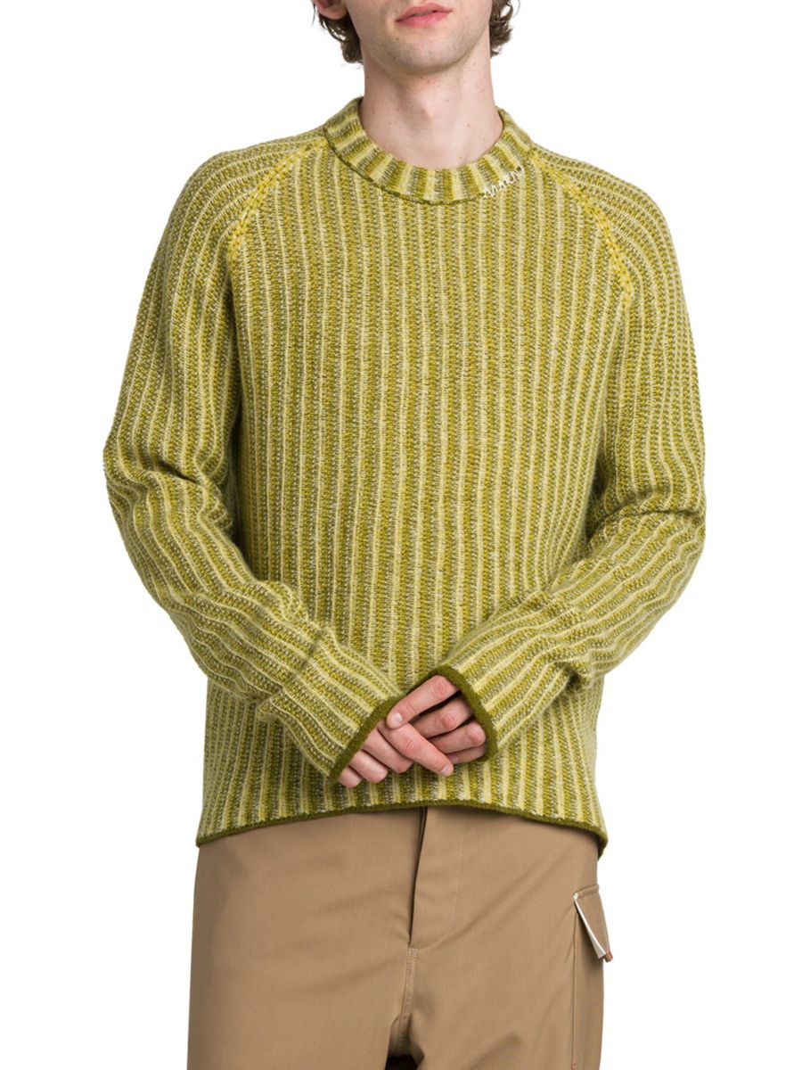 

Свитер из деграде из смеси шерсти и кашемира Marni, цвет Citronelle