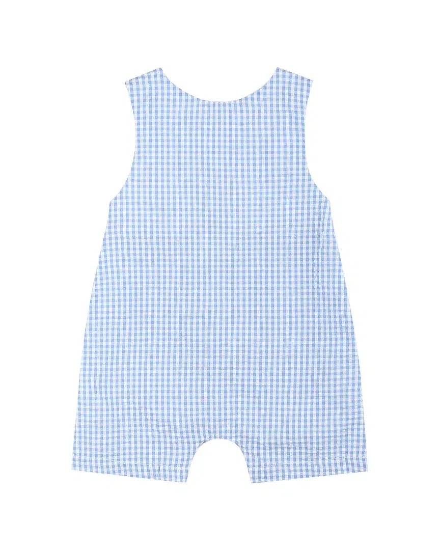 Комбинезончик Lil Cactus Smocked Shortall, синий — фото 2