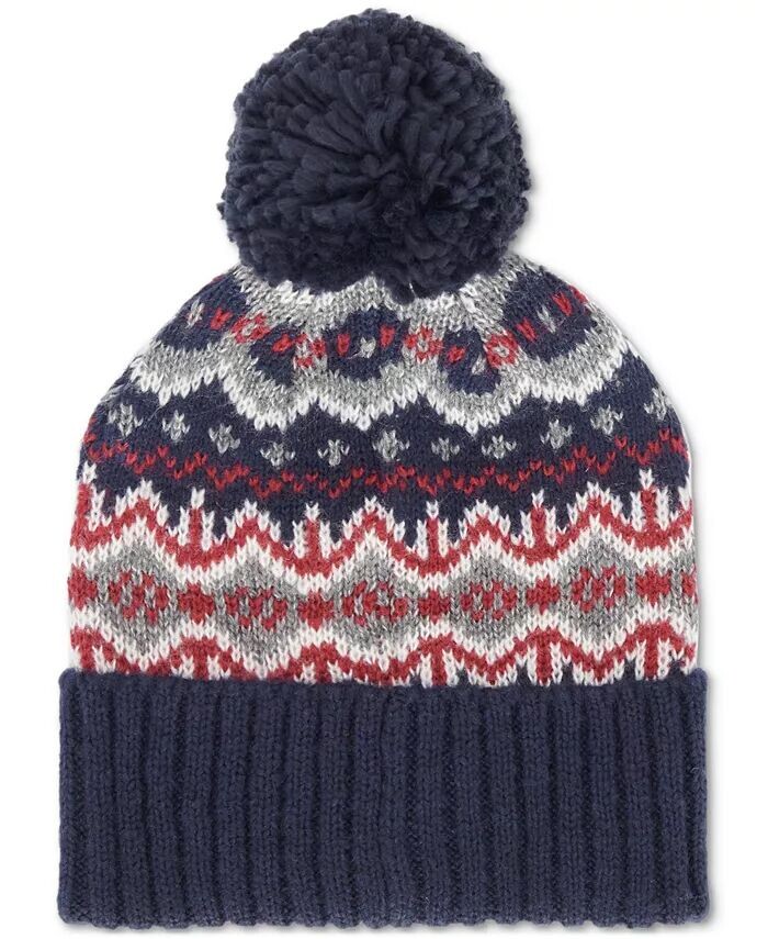 

Мужская шапка-бини с помпоном Fair Isle Barbour, мультиколор