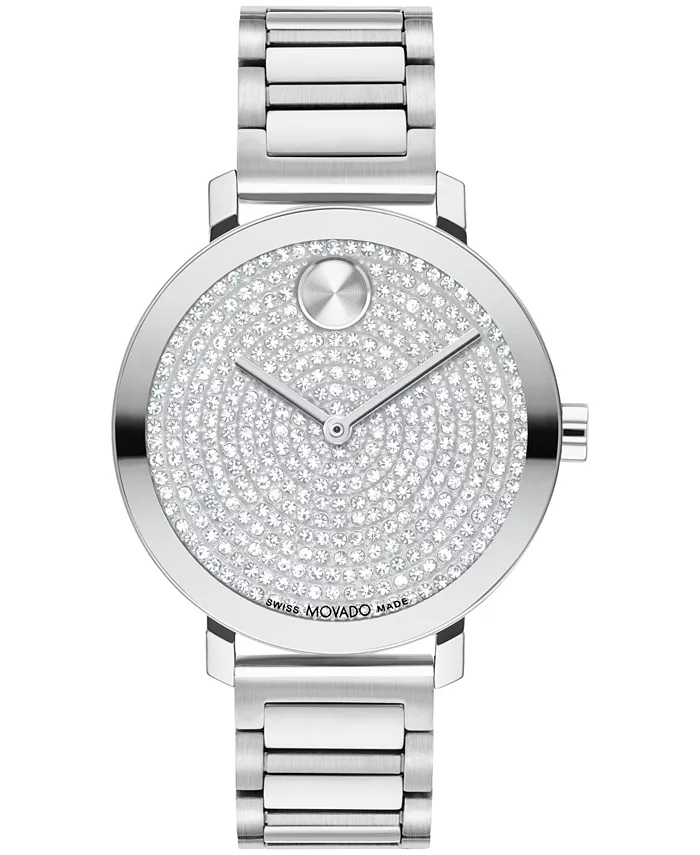 

Женские часы Bold Evolution 2.0 со швейцарским кварцевым механизмом, серебристый корпус из нержавеющей стали, 34 мм Movado