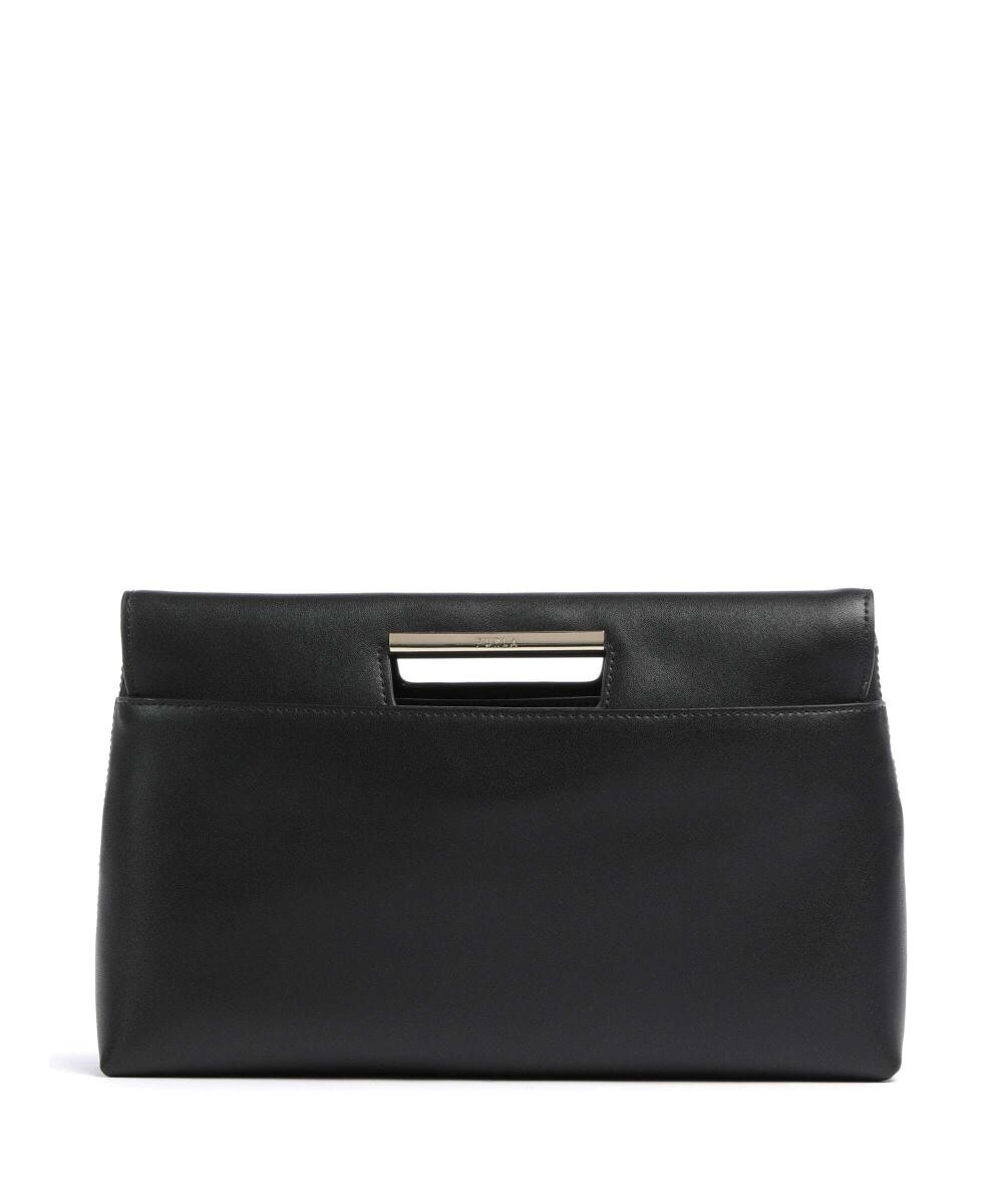 

Клатч giada из мелкозернистой кожи Furla, черный