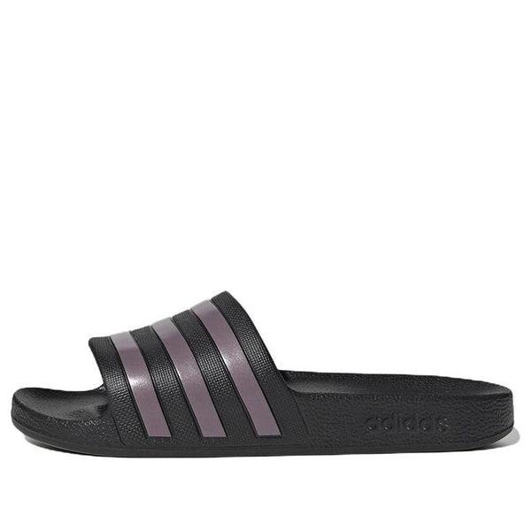 Тапочки (WMNS) adidas Adilette Aqua 'Black Purple', черный