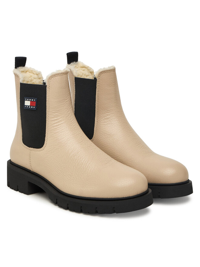 Классические ботильоны Tjw Chelsea Boot Wl EN0EN02826 Tommy Jeans, бежевый — фото 2