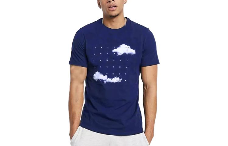 

EMPORIO ARMANI Футболка мужская синяя, Синий, EMPORIO ARMANI Футболка мужская синяя