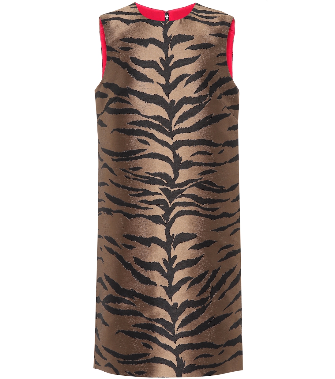 

Платье-трапеция из жаккарда Carolina Herrera, Brown Multi