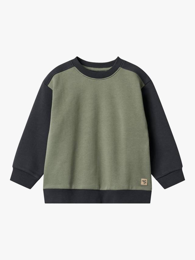 

Детский свитшот из органического хлопка с цветными блоками WHEAT