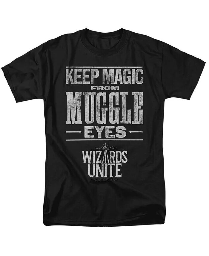 

Футболка с коротким рукавом для взрослых Big & Tall Wizards Unite Hidden Magic Harry Potter, черный