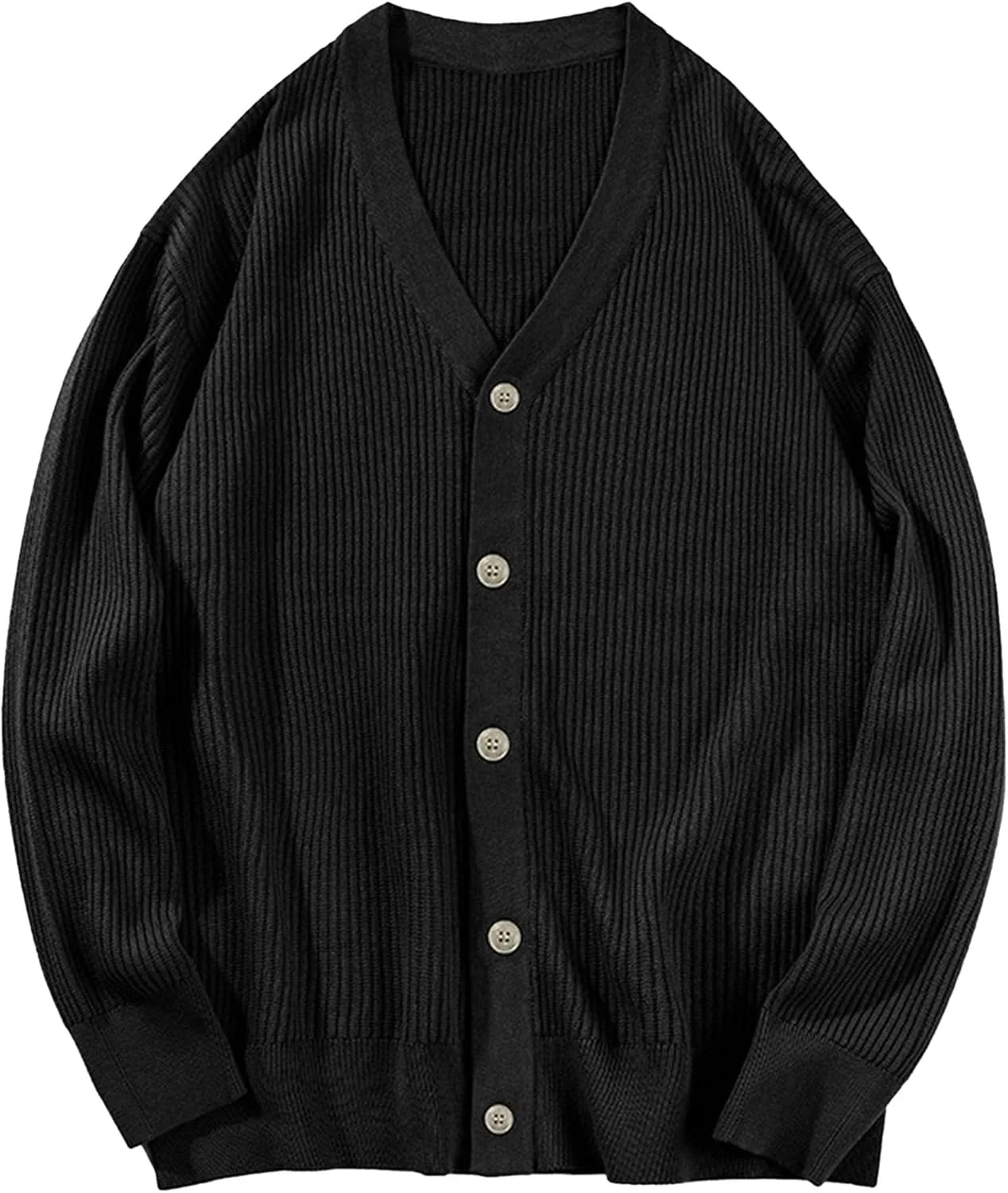 Мужской свитер V-образным вырезом Slim Fit с пуговицами