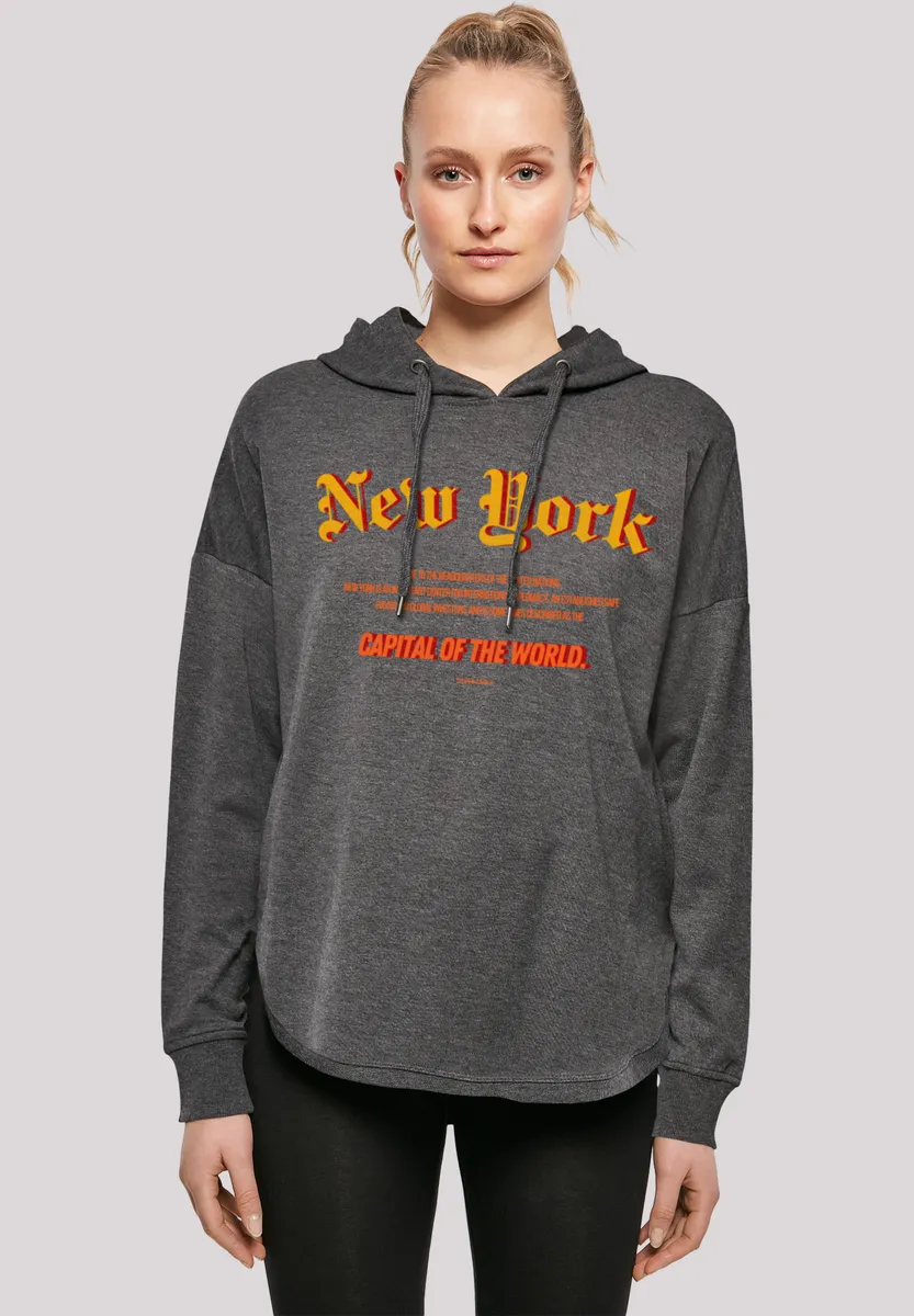 

Толстовка F4NT4STIC "New York OVERSIZE HOODIE", принт, цвет Charcoal