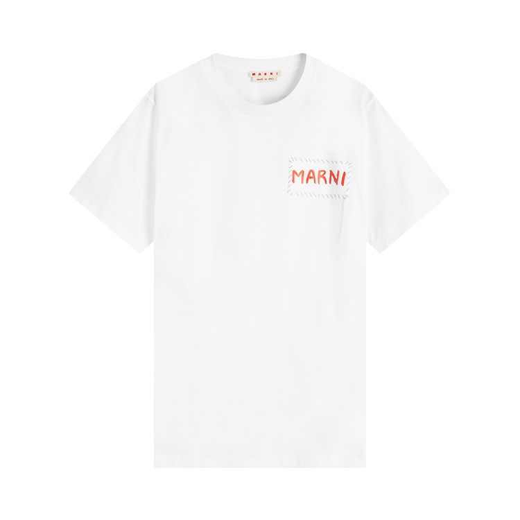 

Футболка Marni Jersey T-Shirt Lily White, белый