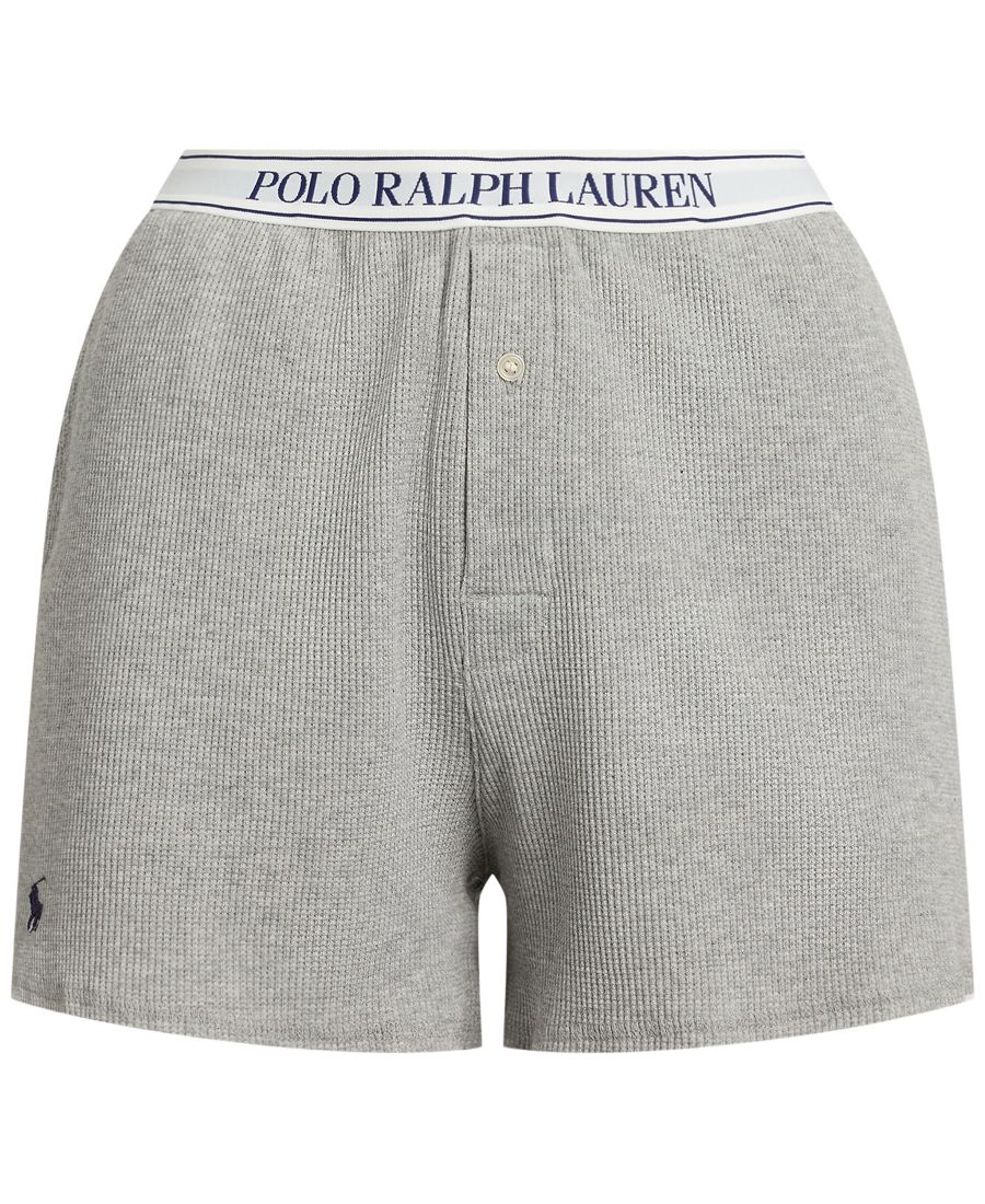 Женские боксерские шорты с застежкой на талии Polo Ralph Lauren, Gray — фото 4