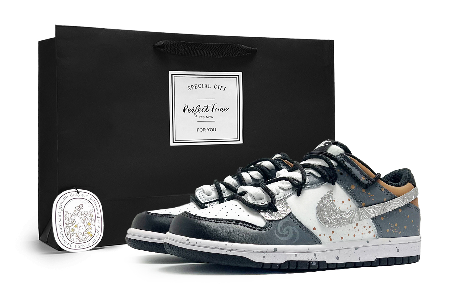 

Nike Детские кроссовки для скейтбординга Dunk "Black" Low Top для подростков