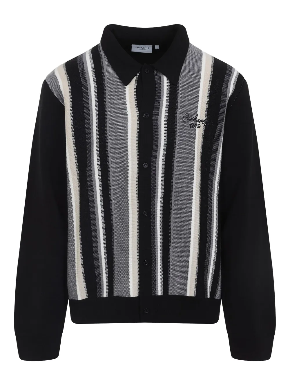 

Кардиган в полоску с воротником поло Bainter CARHARTT WIP, черный