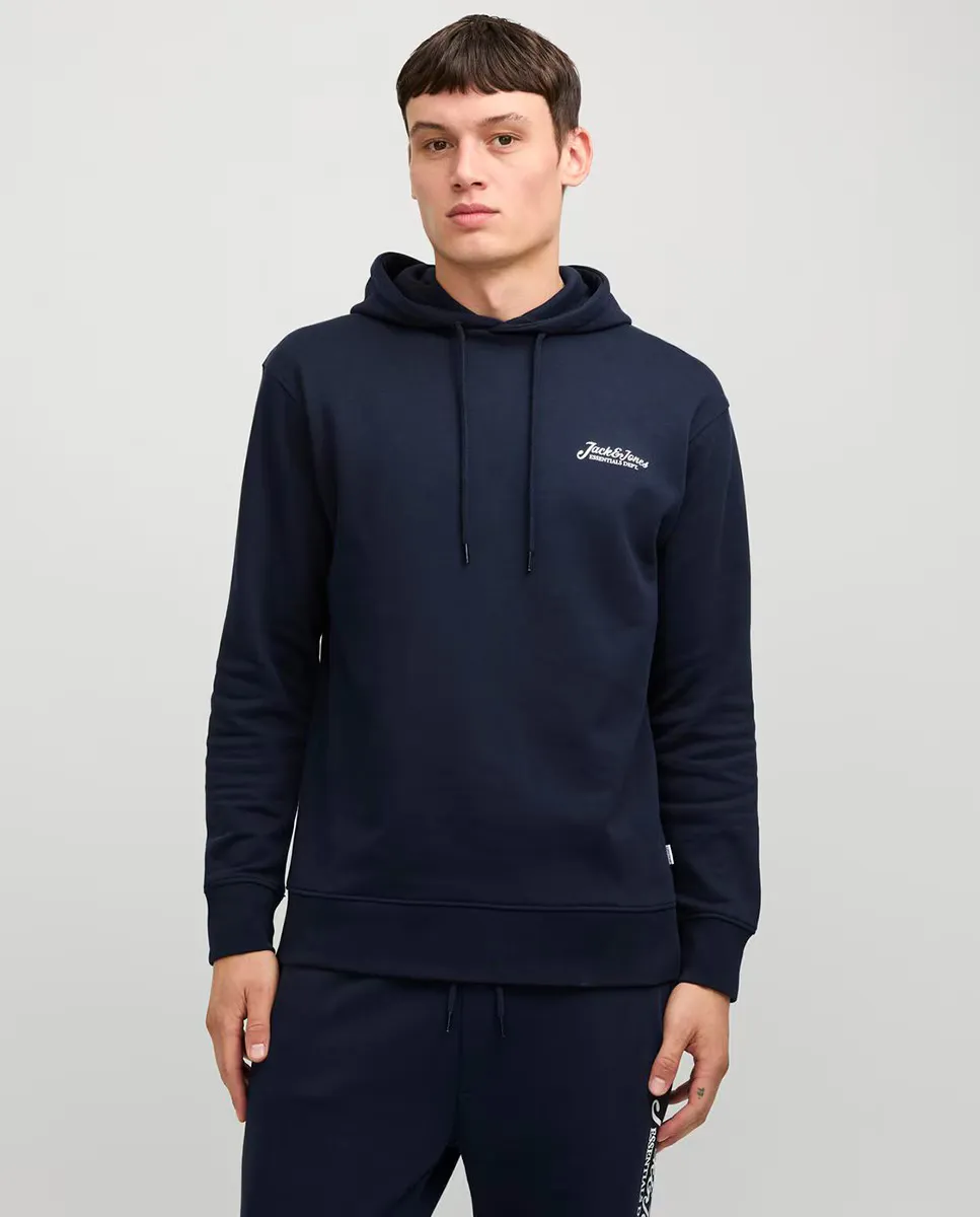 

Мужская толстовка с капюшоном и длинными рукавами, с логотипом сбоку Jack & Jones, синий