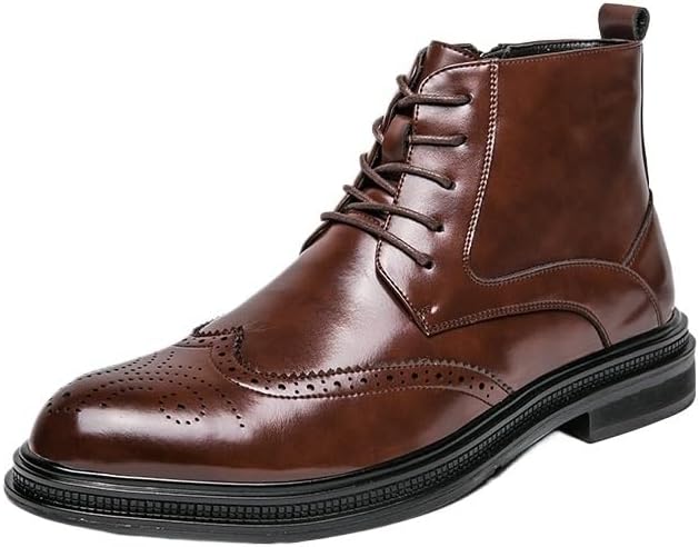 

Мужские кожаные ботинки на низком каблуке, мужские челси, классическая деловая кожаная обувь, для повседневной носки, вождения, прогулок, вечеринок Zestrelax, коричневый