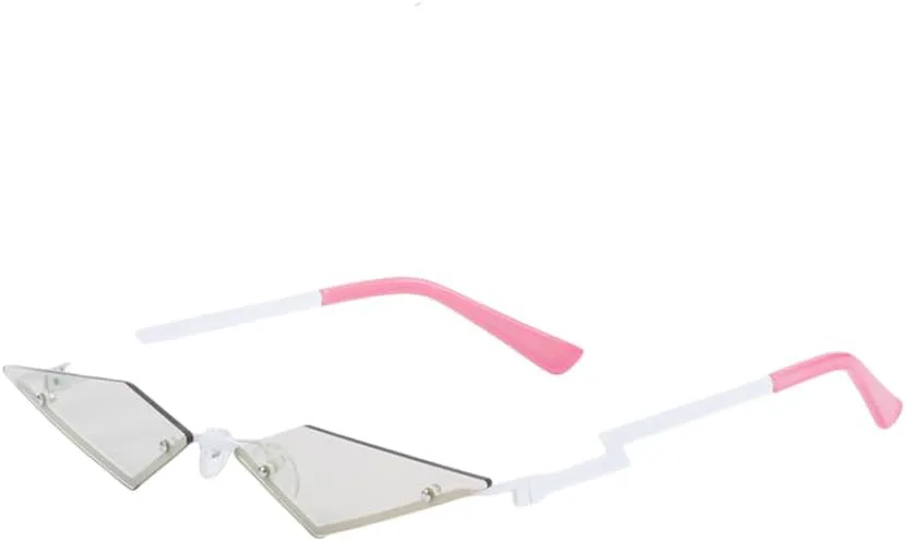 

1 шт. Модные солнцезащитные очки без оправы для женщин и мужчин, защита от УФ-излучения UV400, стильный винтажный уличный дизайн, узкие очки WNCKSQ, A-c02