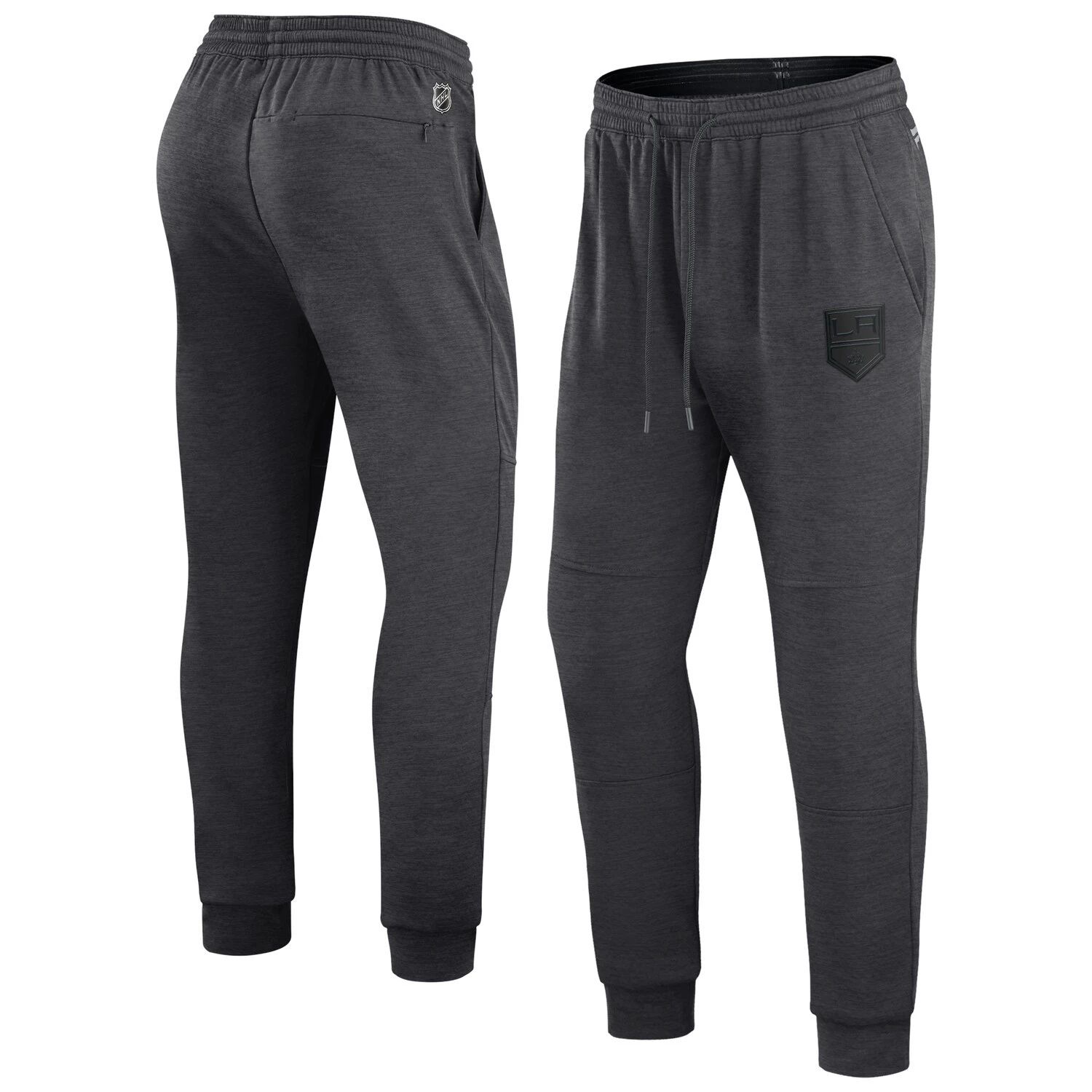 

Мужские фирменные спортивные штаны для джоггеров Los Angeles Kings Authentic Pro Road Jogger с логотипом Heather Charcoal Fanatics