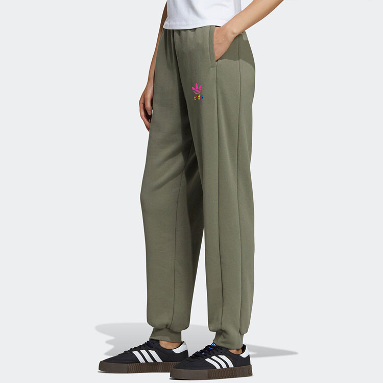 MOCHI 2 трикотажные спортивные штаны женские зеленые Adidas Originals — фото 3