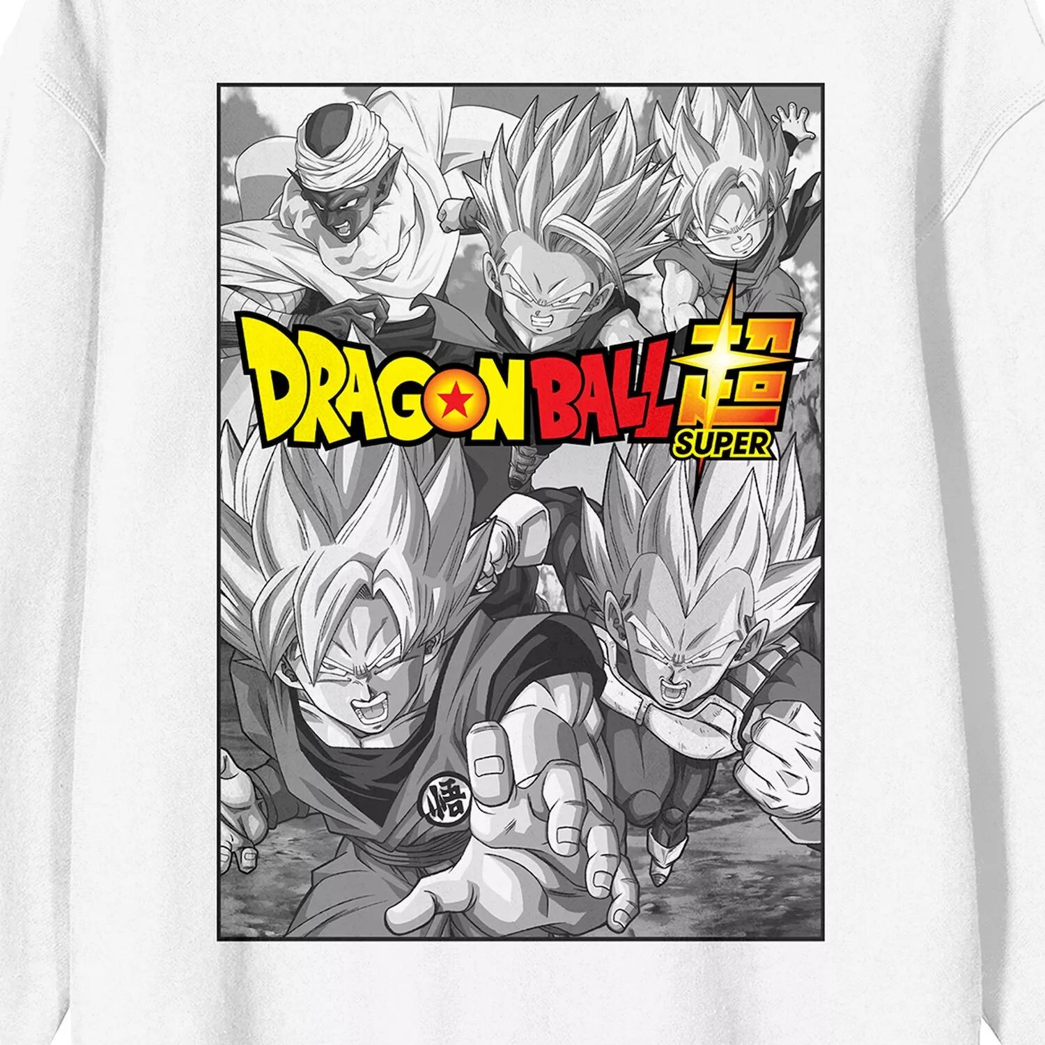 

Мужской пуловер с длинными рукавами и графическим рисунком Dragon Ball Super Group Licensed Character