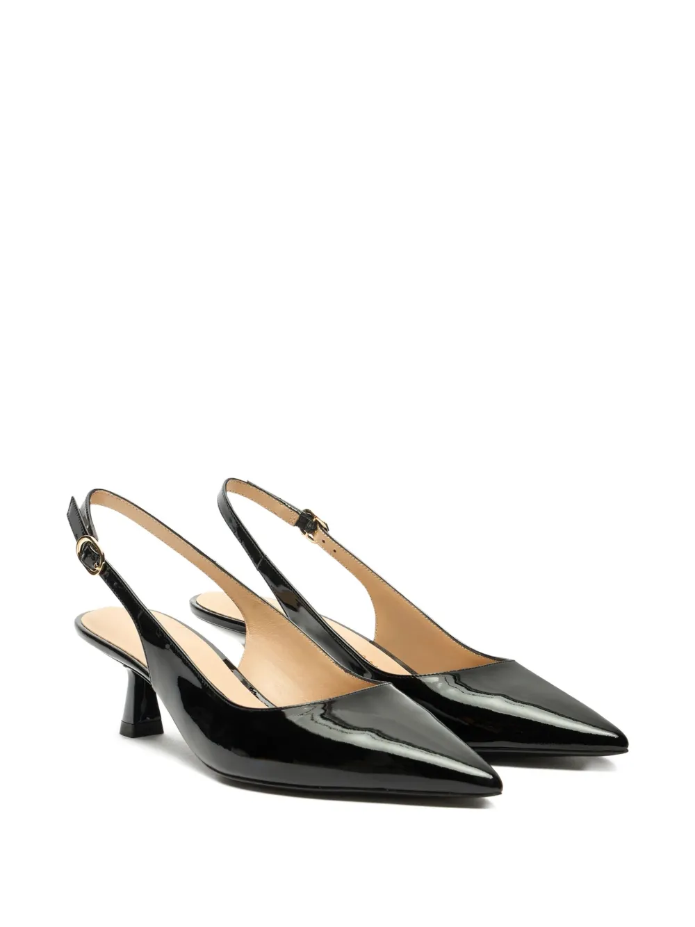 Лакированные туфли Sculpt 35 с ремешком на пятке Stuart Weitzman, черный — фото 2