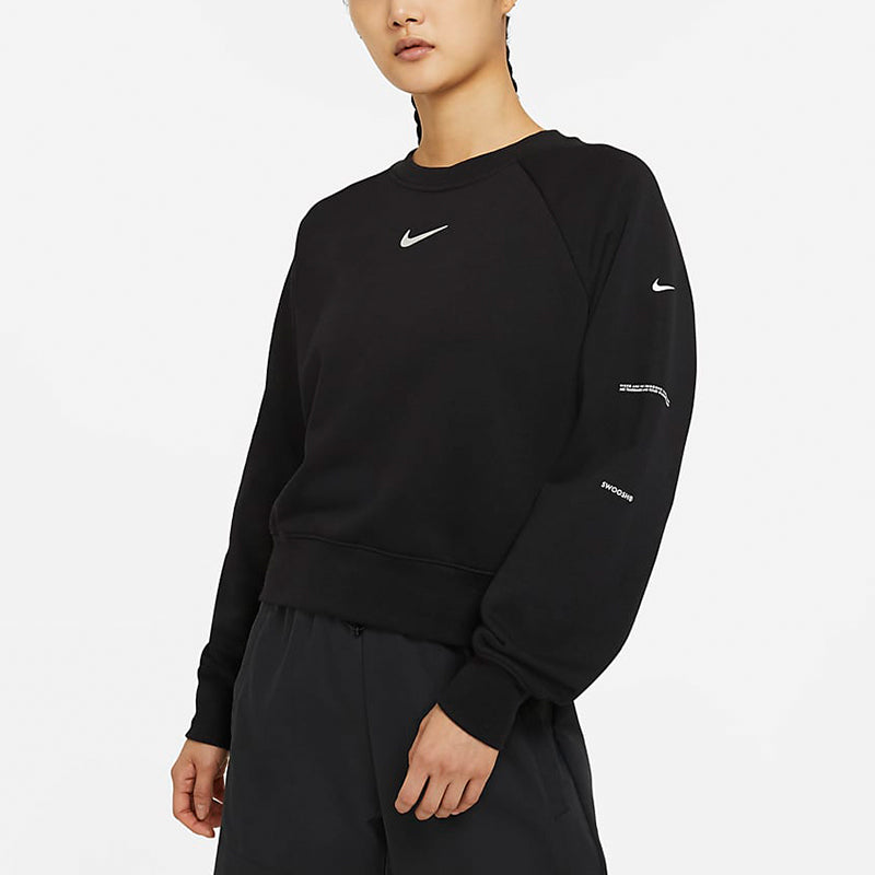 Худи (WMNS) Nike Sportswear Swoosh Casual Sports Round Neck Black Hoodie — фото 3
