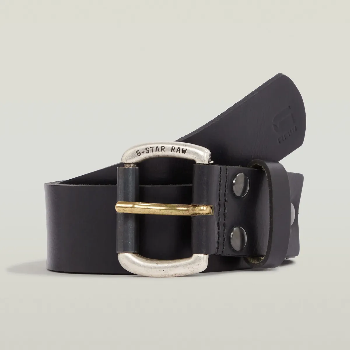 

Ремень G-Star RAW кожаный "Dast Belt", усиленный заклепками, черный