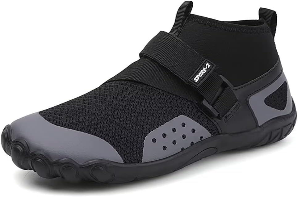 

Кроссовки Jakcuz для женщин и мужчин, средние, с сеткой, модные, для улицы, спорта, тренажерного зала, прогулок и водных видов спорта, черный