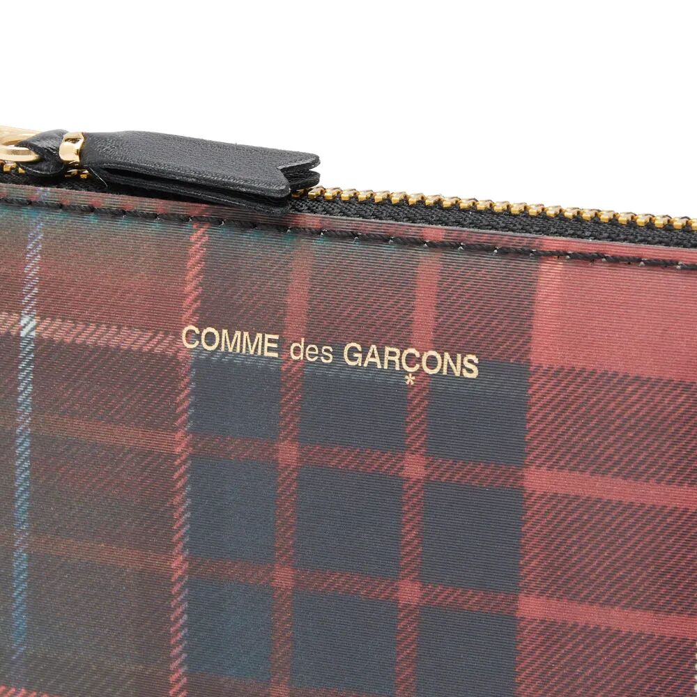 

Comme des Garçons Чечевицеобразный кошелек в клетку тартан, зеленый