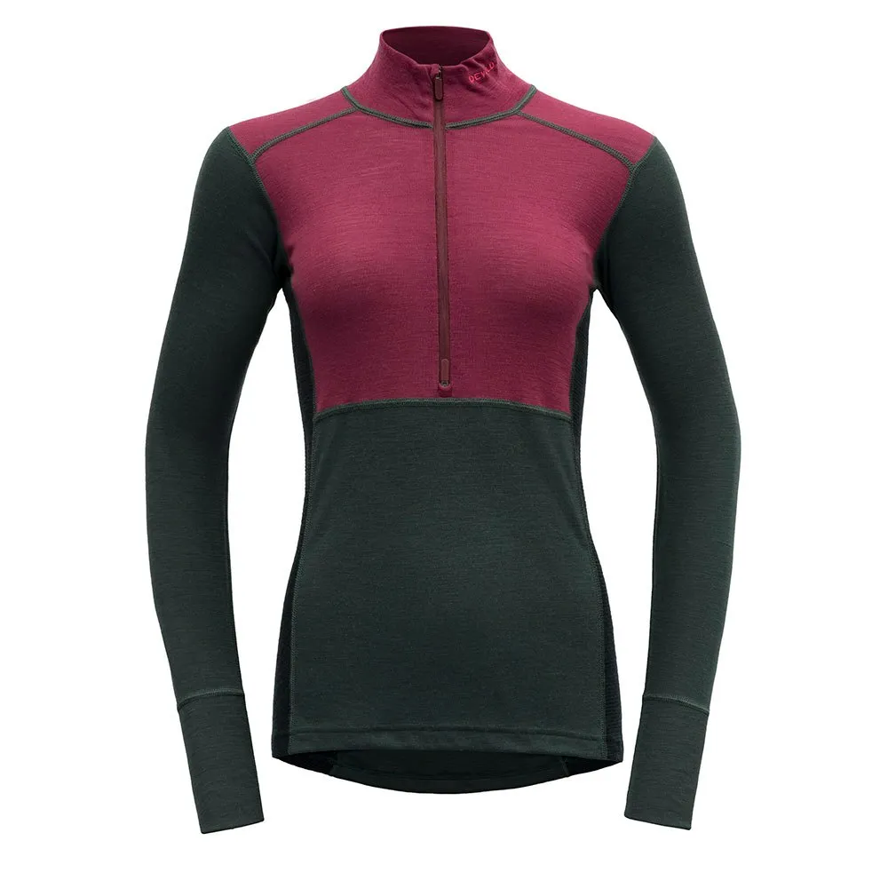 

Лонгслив DEVOLD OF NORWAY Lauparen Merino 190 half zip, красный