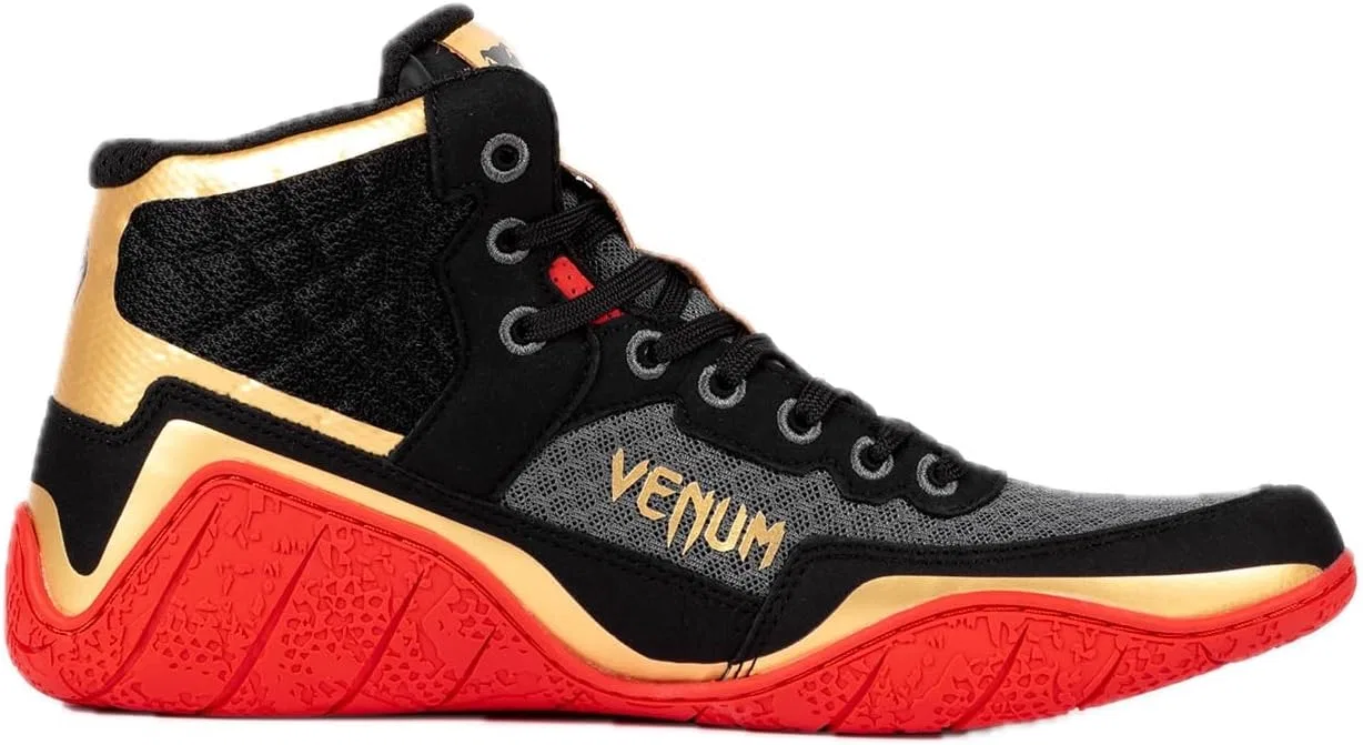 Кроссовки Venum Unim Elite для борьбы, унисекс, Black, Gold, Red — фото 4