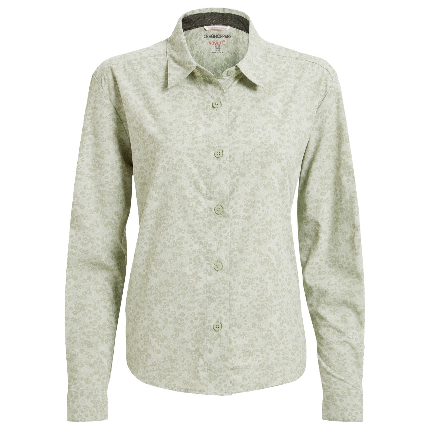 

Блузка Craghoppers Women's Nosilife Arona Langarm, цвет Bud Green Print