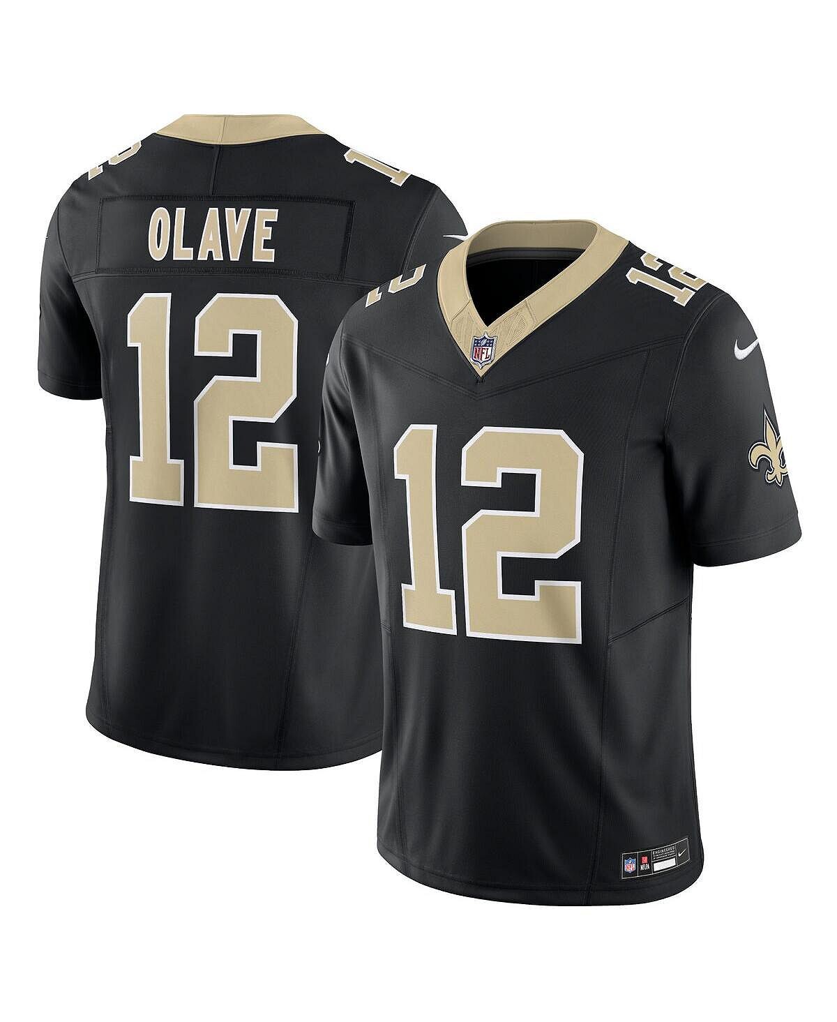 Мужские кроссовки Chris Olave Black New Orleans Saints Vapor F.U.S.E. Ограниченный Джерси Nike — фото 2