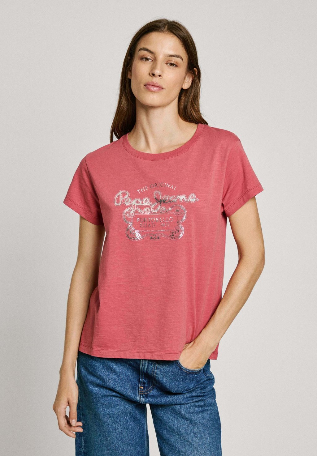 

Футболка с принтом ROSABELLA Pepe Jeans, оранжевый