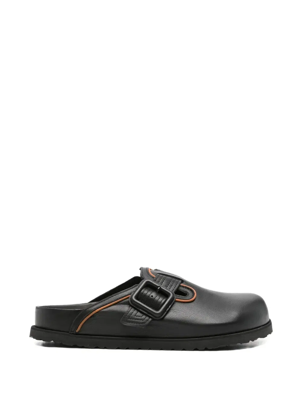 Кожаные мюли с пряжками BIRKENSTOCK, черный