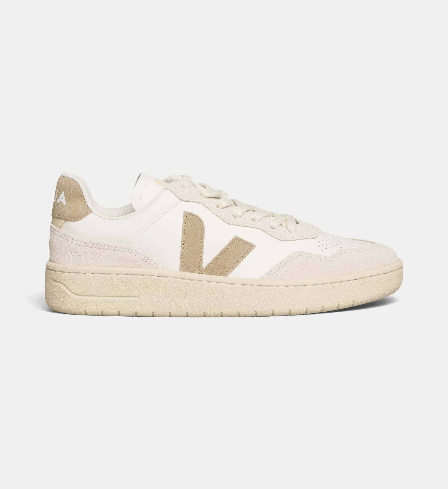 Кроссовки низкие V-90 O.T. из кожи с эффектом замши VEJA, бежевый