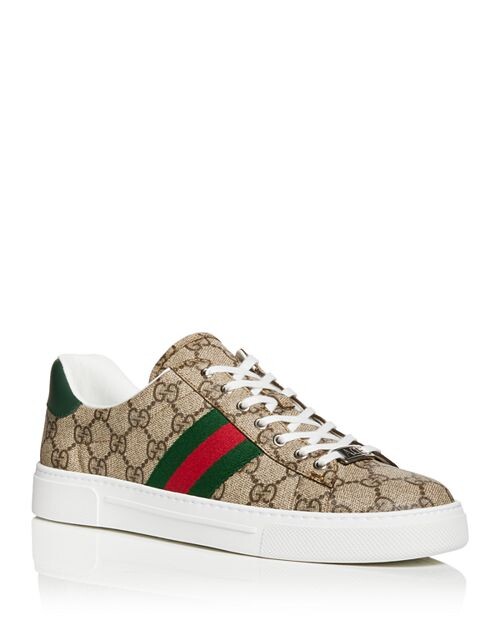 

Женские низкие кроссовки на шнуровке Ace Gucci, цвет Brown, Коричневый, Женские низкие кроссовки на шнуровке Ace Gucci, цвет Brown