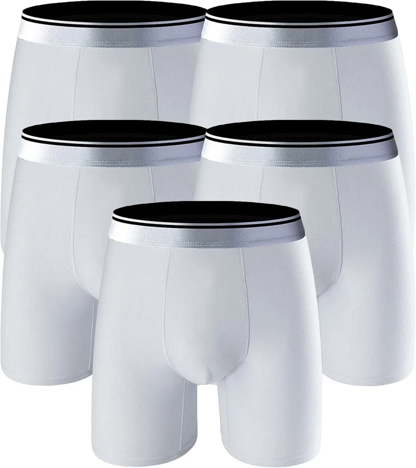 Боксеры спортивные для фитнеса, White 5pc