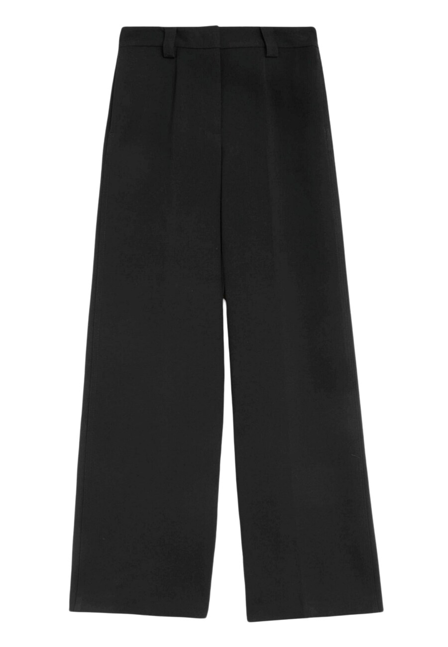 

Широкие плиссированные брюки Marks & Spencer, черный