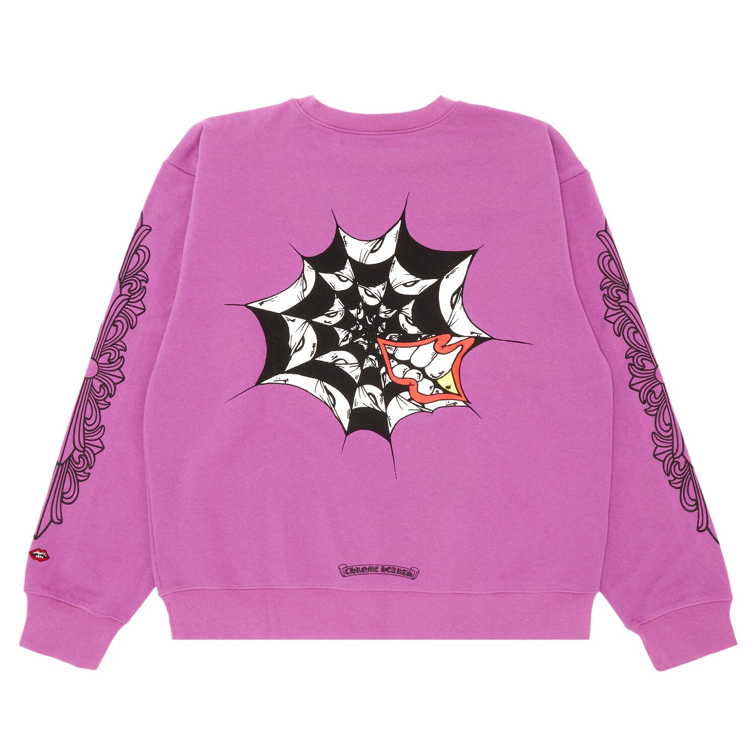 Толстовка с круглым вырезом Chrome Hearts x Matty Boy Spider Web, цвет Фиолетовый — фото 2