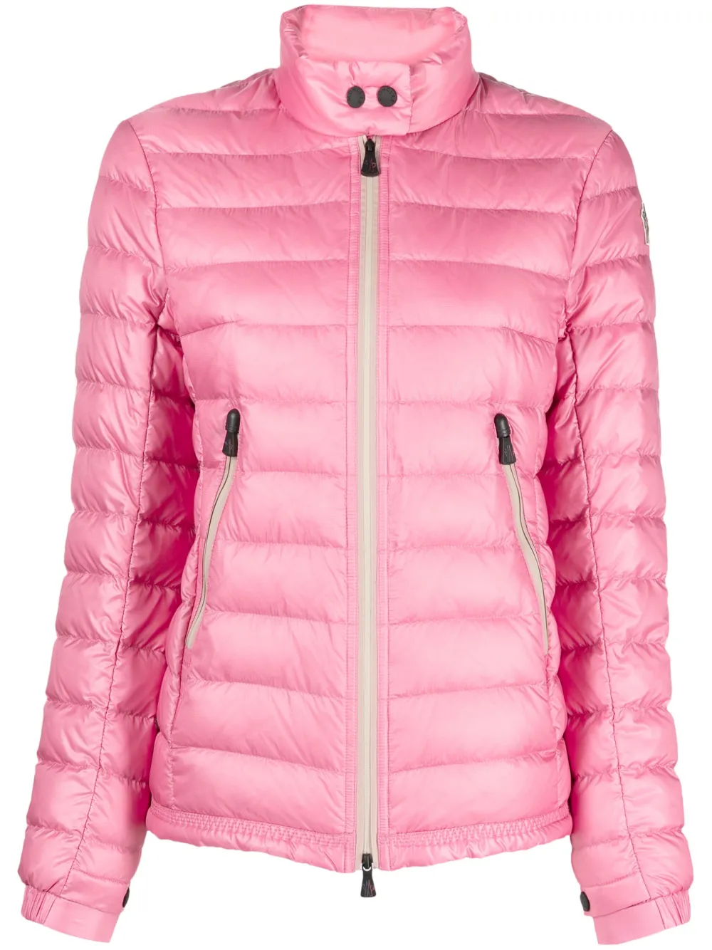 

Пуховик с нашивкой-логотипом Moncler Grenoble, розовый