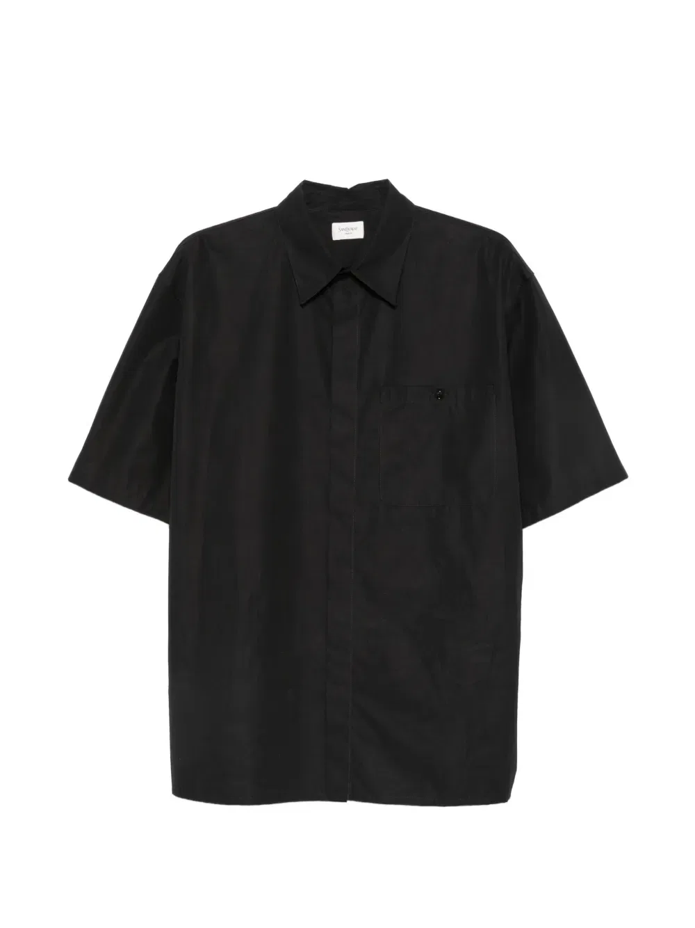 Рубашка с коротким рукавом Saint Laurent, черный