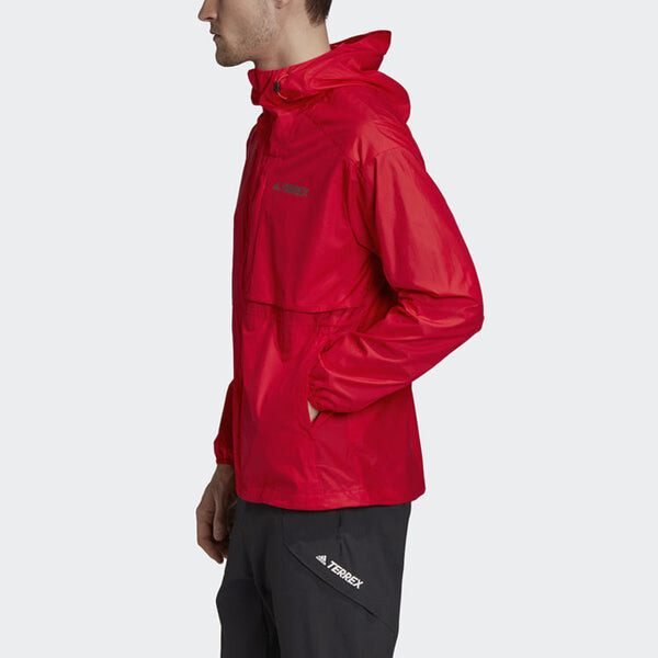 Куртка adidas Casual Sports hooded Long Sleeves Jacket Red, красный — фото 4