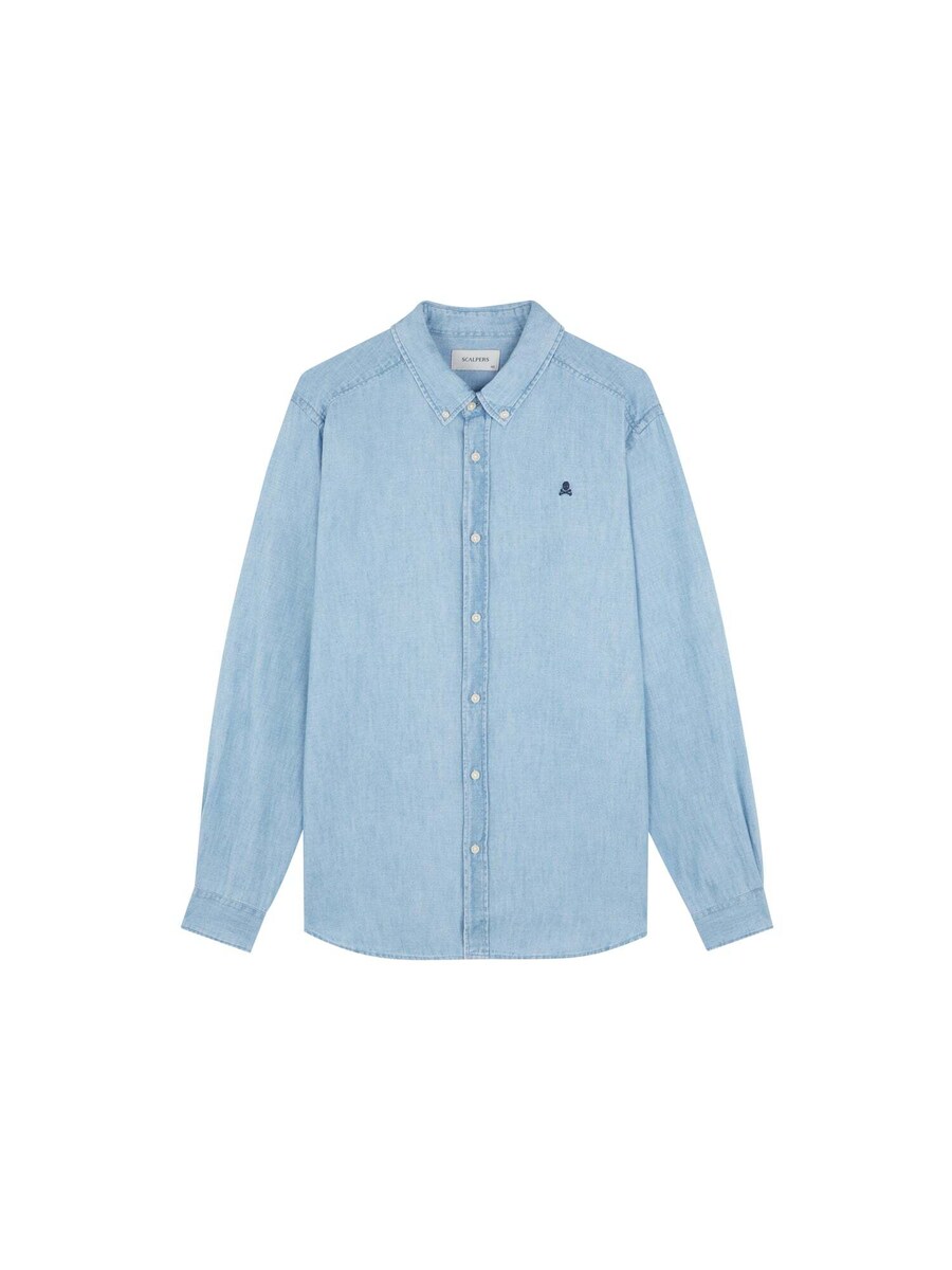 

Рубашка Scalpers, цвет Blue denim/Light blue