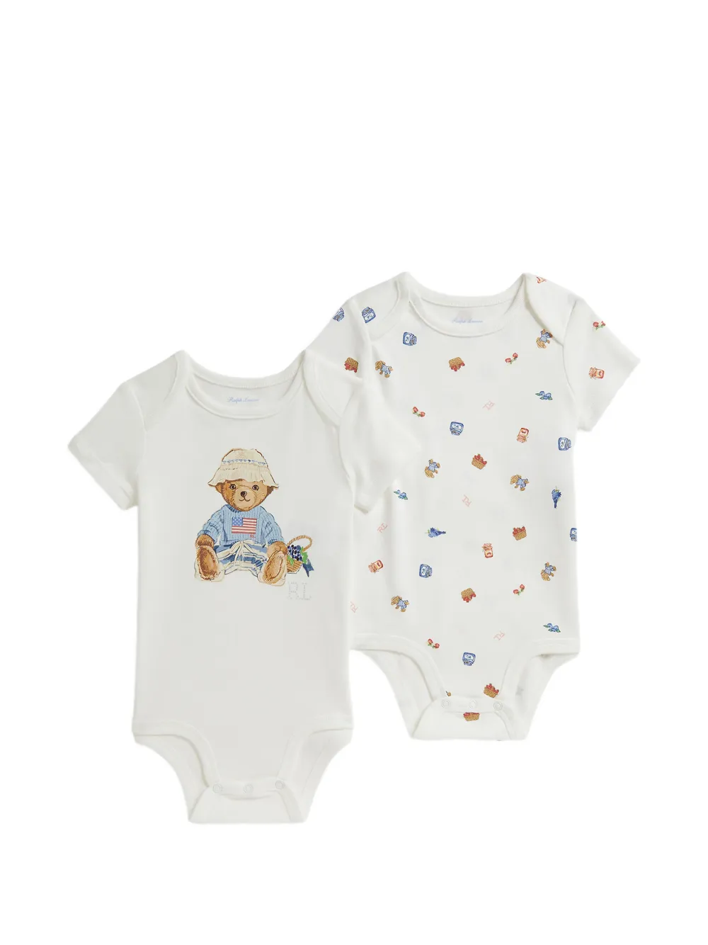 

Боди с принтом Polo Ralph Lauren Kids, белый
