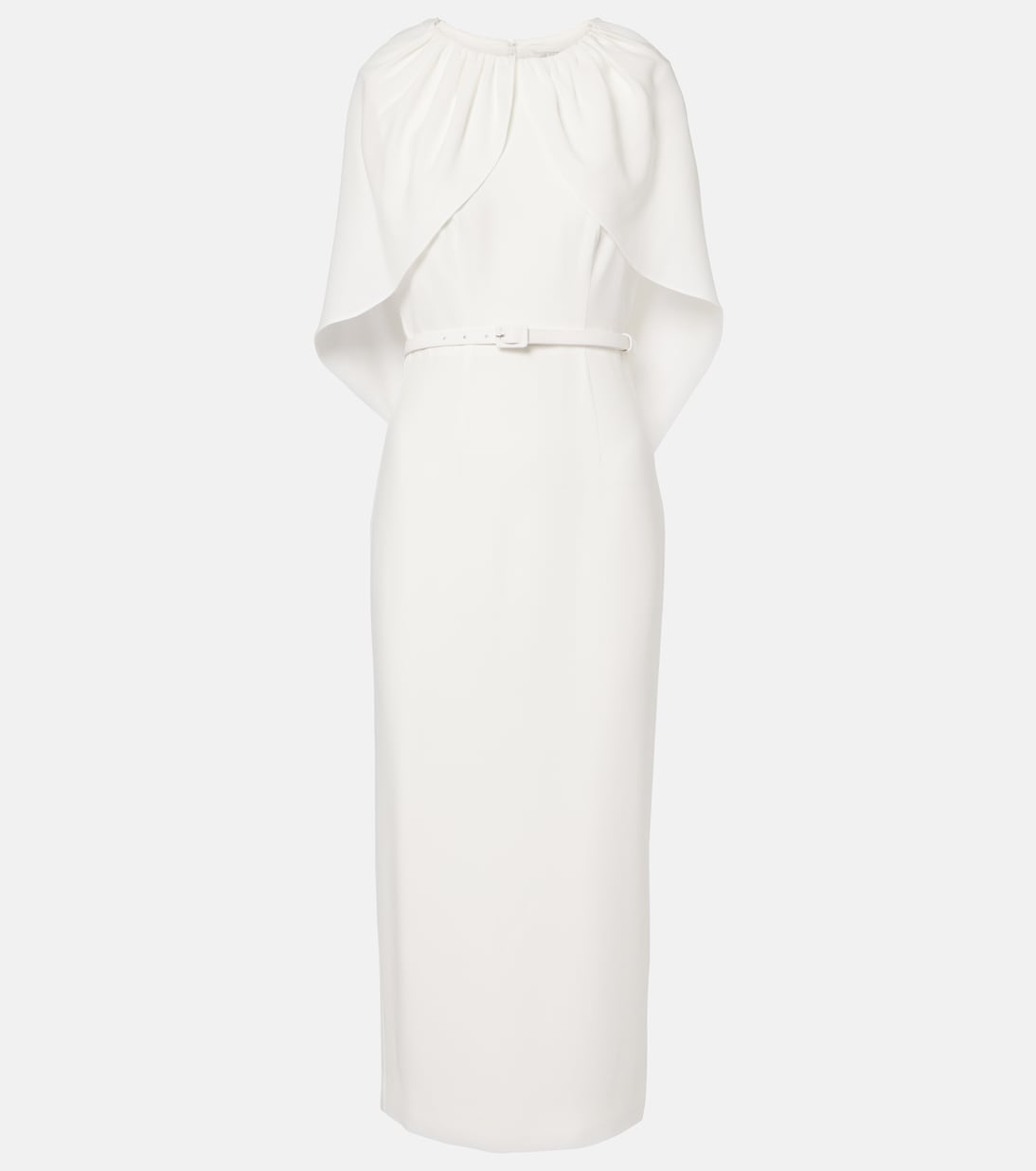 

Платье миди из креп-сатина с накидкой Roland Mouret, белый