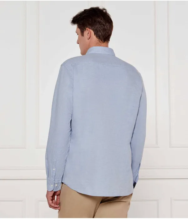 Льняная рубашка c-hal-kent-c3-223 Casual fit Boss, синий — фото 3