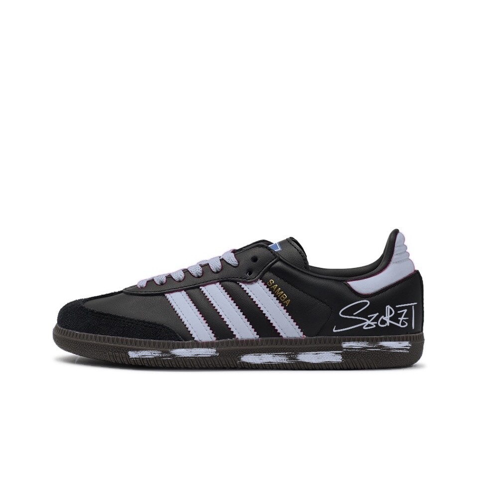 

Кроссовки для скейтбординга Samba, унисекс, низкие, черный/фиолетовый Adidas Originals